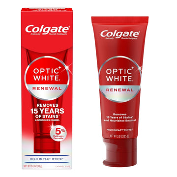 Colgate 最新版 リニューアル ハイインパクト ホワイト 5%過酸化水素 歯磨き粉 Optic White Renewal High Impact White 85g【追跡可能な海外郵便】